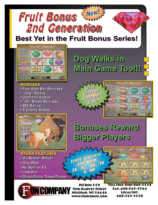 Fruit Bonus 2nd Generation (Version 1.8E Dual)