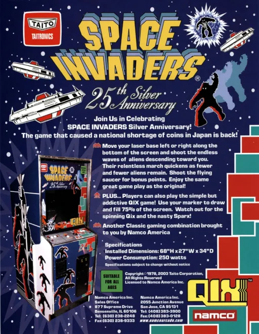 Space Invaders / Qix Silver Anniversary Edition (Ver. 2.03)