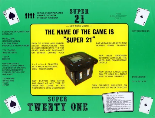 Twenty One (Barcrest) (Dutch) (MPU4) (DTO 2.0)