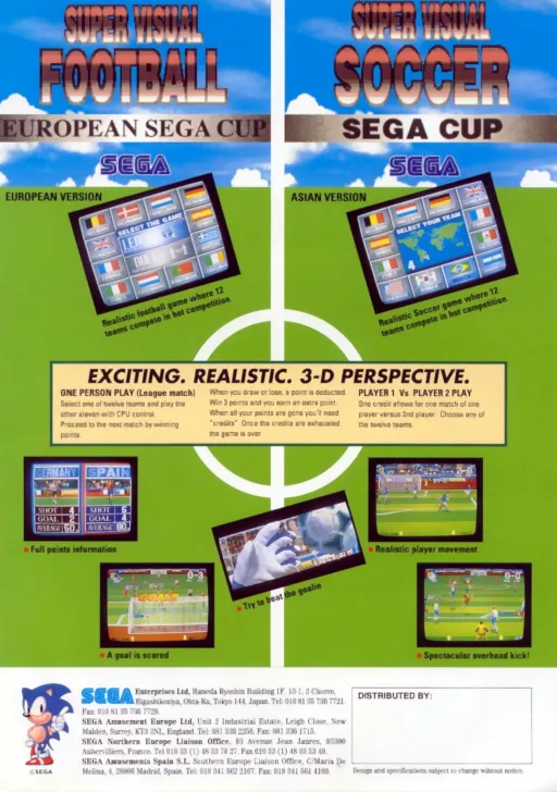 Super Visual Football: European Sega Cup (Rev A)