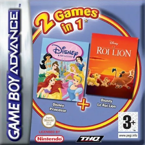 2 Games in 1 - Disney Princesse + Le Roi Lion (France) (Fr+En,Fr,De,Es,It,Nl,Sv,Da)