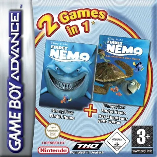 2 Games in 1 - Findet Nemo + Findet Nemo - Das Abenteuer Geht Weiter (Germany) (De+Fr,De,Nl)