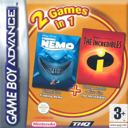 2 Games in 1 - Finding Nemo + The Incredibles (Europe) (Fr,Nl)