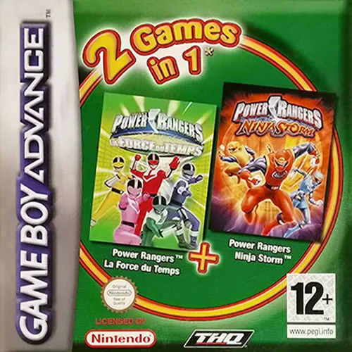 2 Games in 1 - Power Rangers - Ninja Storm + Power Rangers - La Force du Temps (France) (En,Fr,De+Fr)