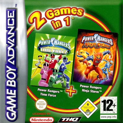 2 Games in 1 - Power Rangers - Ninja Storm + Power Rangers - Time Force (Germany) (En,Fr,De+De)