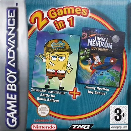 2 Games in 1 - SpongeBob SquarePants - Battle for Bikini Bottom + Jimmy Neutron Boy Genius (Europe) (En,Fr,De+En,Fr,De,Es)