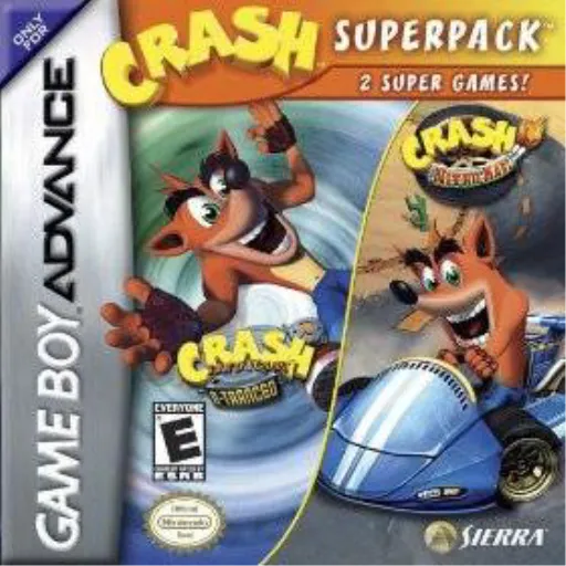 Crash Superpack - Crash Bandicoot 2 - N-Tranced + Crash Nitro Kart (USA)