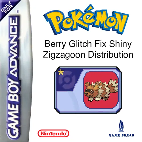 Pokemon - Liechi Berry Glitch Fix & Shiny Zigzagoon Distribution (Europe) (Kiosk)