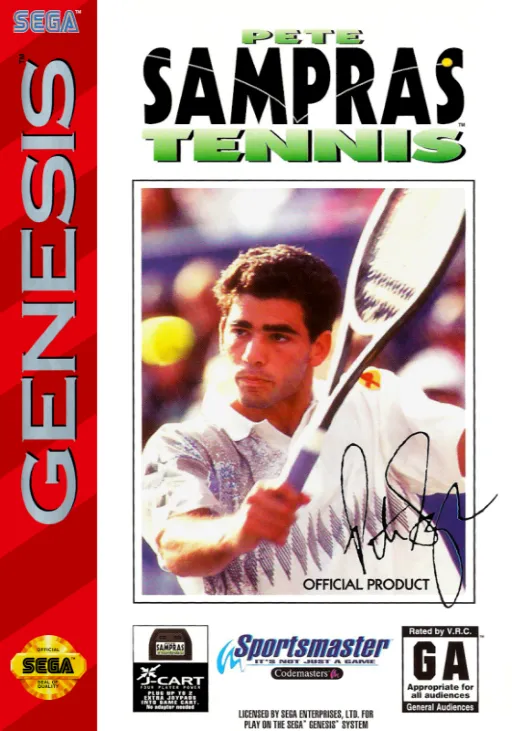Pete Sampras Tennis (USA, Europe) (Rev 1) (MDST17FF) (J-Cart)